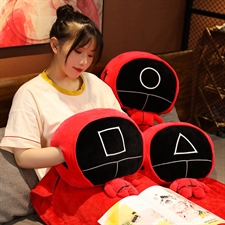 白马一一 鱿鱼游戏公仔抱枕三合一+视频