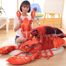 大龙虾抱枕,毛绒玩具动物类毛绒,爱都工艺辅料