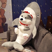 鲨猫和鲨狗,毛绒玩具动物类毛绒,三只熊玩具礼品