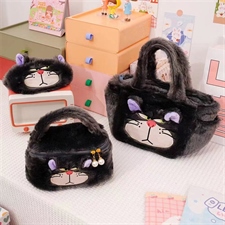 团子猫玩具 路西法猫猫化妆包手拎包眼罩