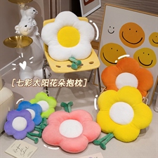 七彩太阳花朵抱枕,毛绒玩具综合类毛绒,创意坊