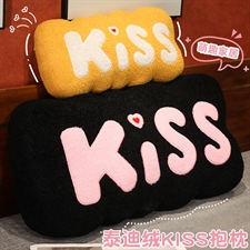 泰迪绒kiss抱枕,毛绒玩具综合类毛绒,香草伊人