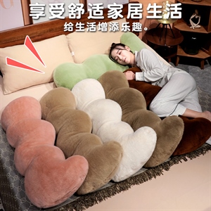 卡通米貂绒波浪纹抱枕
