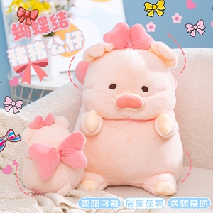 蝴蝶结猪猪公仔