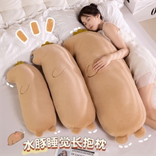 水豚抱枕,毛绒玩具综合类毛绒,艾莎玩具