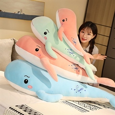 鲸鱼抱枕跨境外套靠垫沙发办公室腰靠枕床头大靠背,毛绒玩具公仔类,三只熊玩具礼品