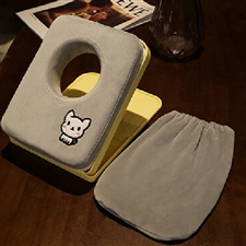灰色小猫+黄底座